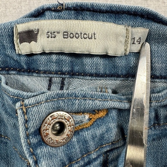 Levis 515 Bootcut Jeans Womens Size 14 Light Blue High Rise - Picture 5 of 15